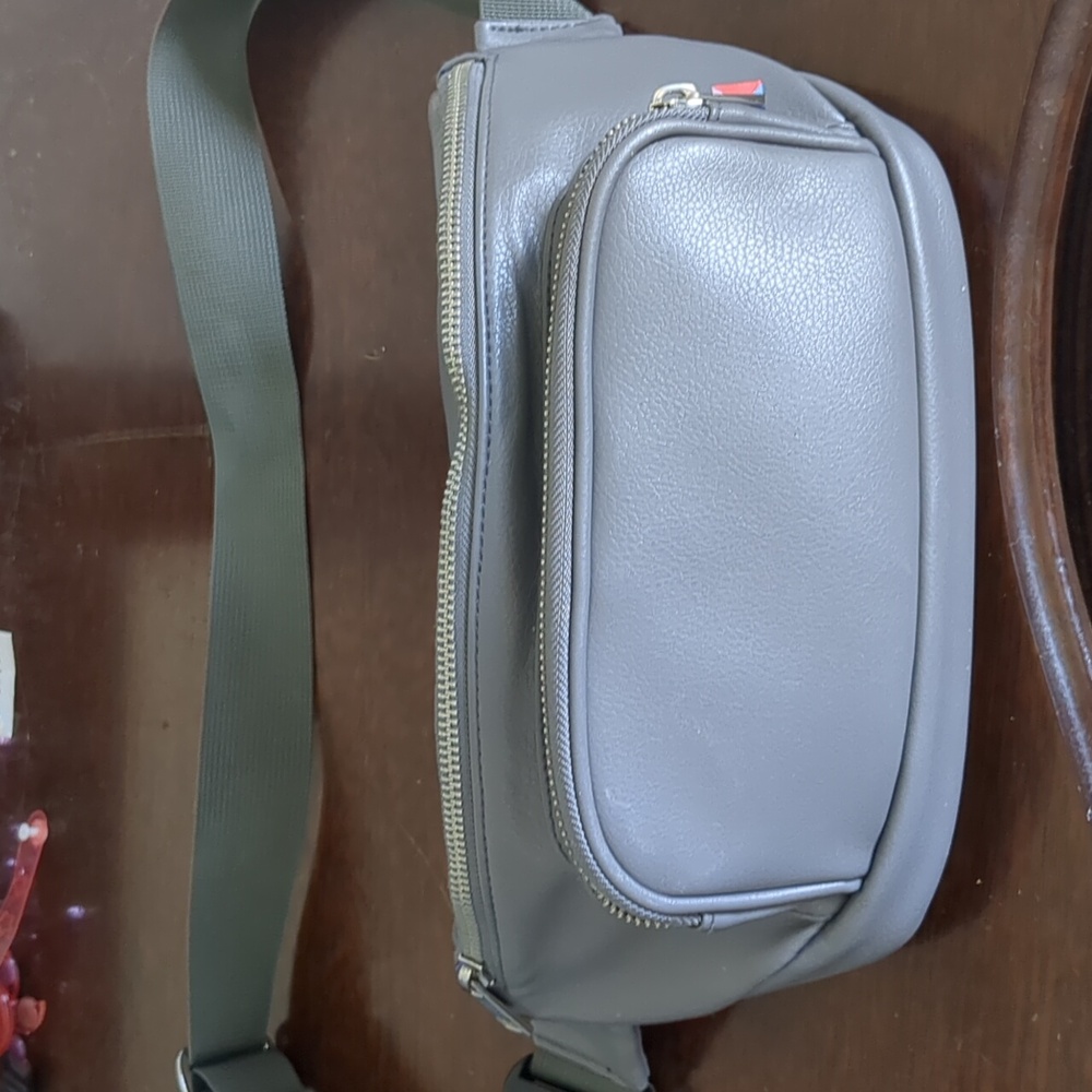 Kibou Vegan Leather Diaper Bag - Charcoal